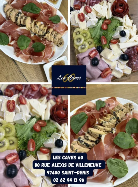 Votre caviste les Caves60 à Saint-Denis propose des plateaux gourmand en cave ou à emporter !, Saint-Denis, Les Caves 60